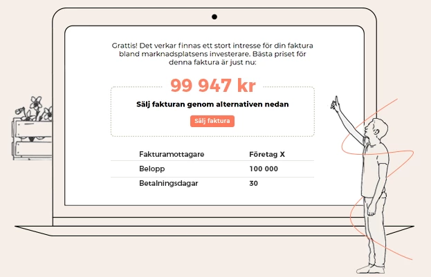 Sälj enstaka fakturor eller flera med Invoier Flex